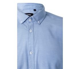 405004S.CAMISA OXFORD ML HOMBRE CELESTE 2XL