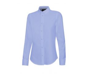 405005S.CAMISA OXFORD ML MUJER CELESTE 2XL