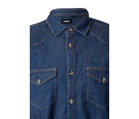 405006S.CAMISA DENIM ML HOMBRE DENIM 2XL