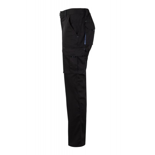 103024S.PANTALÓN STRETCH BICOLOR NEGRO/CELESTE 34