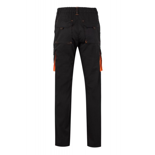 103024S.PANTALÓN STRETCH BICOLOR NEGRO/NARANJA 38