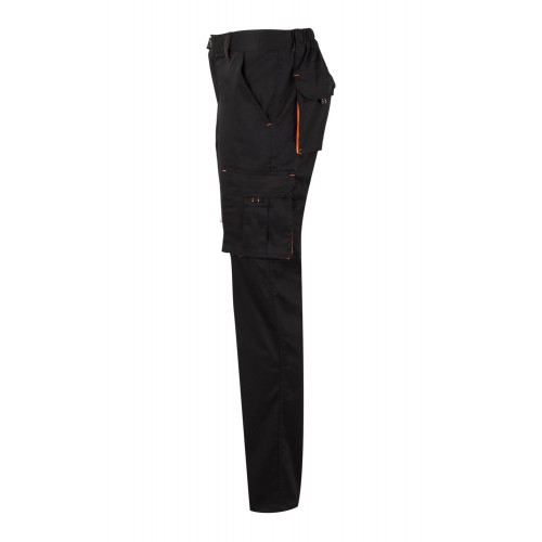 103024S.PANTALÓN STRETCH BICOLOR NEGRO/NARANJA 38