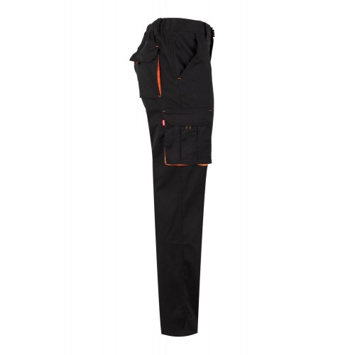 103024S.PANTALÓN STRETCH BICOLOR NEGRO/NARANJA 38