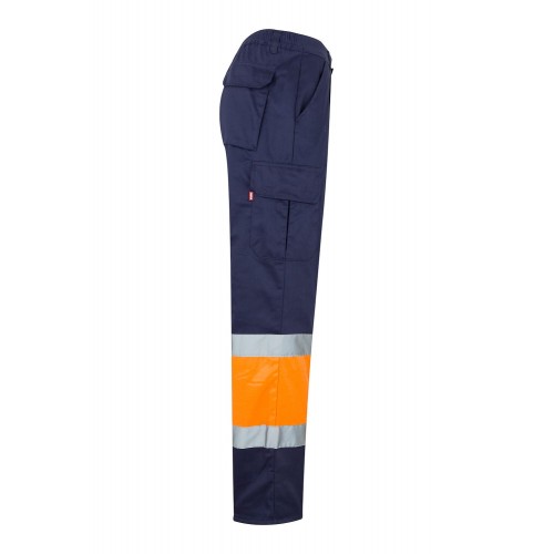 157.PANTALÓN BICOLOR AV AZUL MARINO/NARANJA FLÚOR S