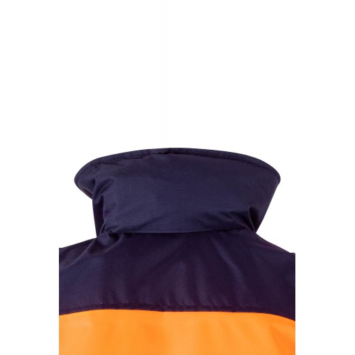 161.CAZADORA BICOLOR AV AZUL MARINO/NARANJA FLÚOR 2XL