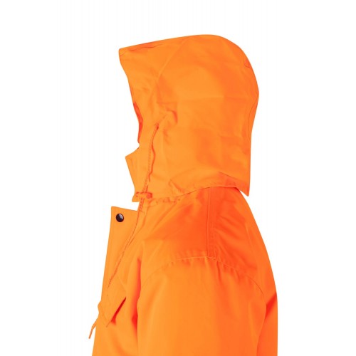 166.PARKA BICOLOR AV AZUL MARINO/NARANJA FLÚOR 2XL