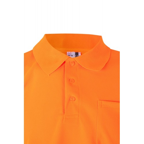 172.POLO MC AV NARANJA FLÚOR 2XL