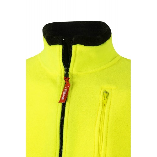 183.CHAQUETA POLAR BICOLOR AV NEGRO/AMARILLO FLÚOR 2XL