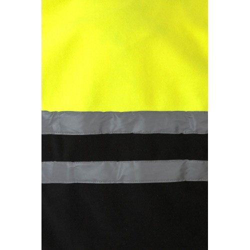 183.CHAQUETA POLAR BICOLOR AV NEGRO/AMARILLO FLÚOR 2XL