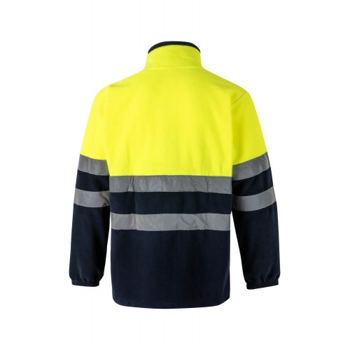 183.CHAQUETA POLAR BICOLOR AV AZUL MARINO/AMARILLO FLÚOR L