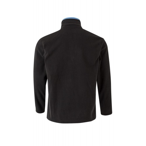 201504.CHAQUETA POLAR BICOLOR NEGRO/CELESTE 2XL