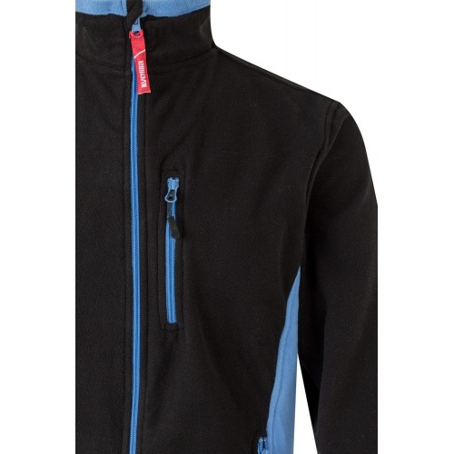 201504.CHAQUETA POLAR BICOLOR NEGRO/CELESTE 2XL