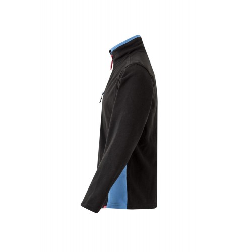 201504.CHAQUETA POLAR BICOLOR NEGRO/CELESTE 2XL