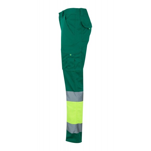 303002S.PANTALÓN STRETCH BICOLOR AV VERDE/AMARILLO FLÚOR 2XL