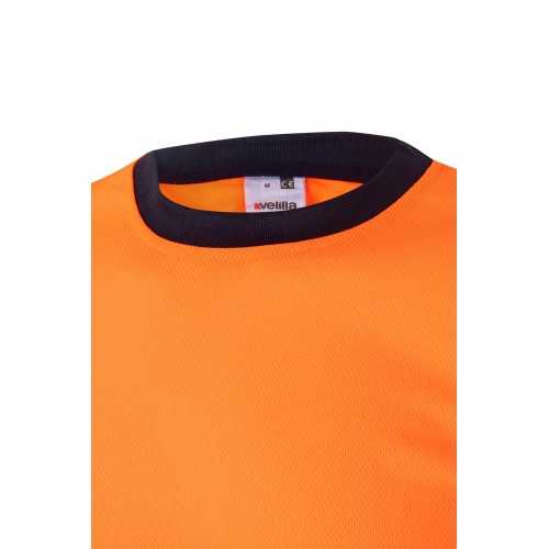 305506.CAMISETA TÉCNICA BICOLOR AV AZUL MARINO/NARANJA FLÚOR 2XL