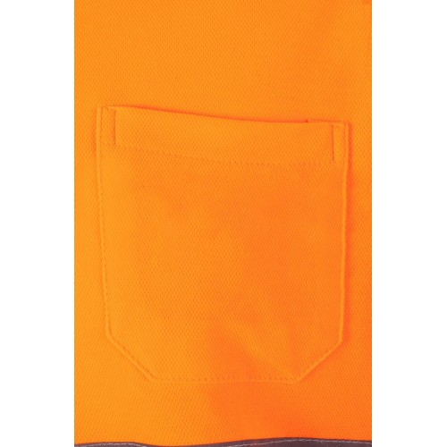 305512.POLO ALGODÓN MC AV NARANJA FLÚOR 2XL