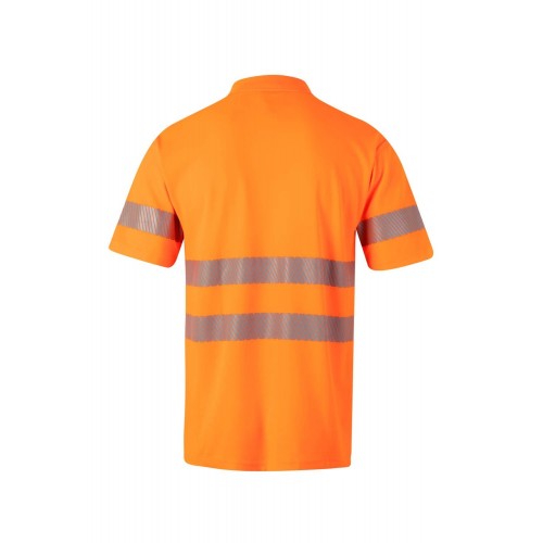 305522.POLO ALGODÓN MC RS NARANJA FLÚOR 2XL