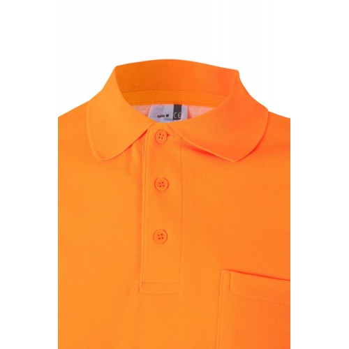 305522.POLO ALGODÓN MC RS NARANJA FLÚOR 2XL