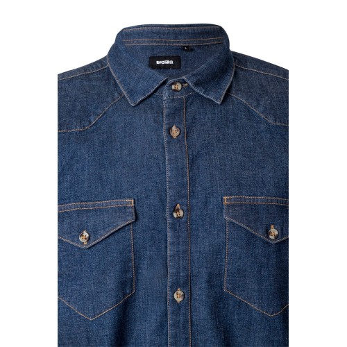 405006S.CAMISA DENIM ML HOMBRE DENIM 2XL