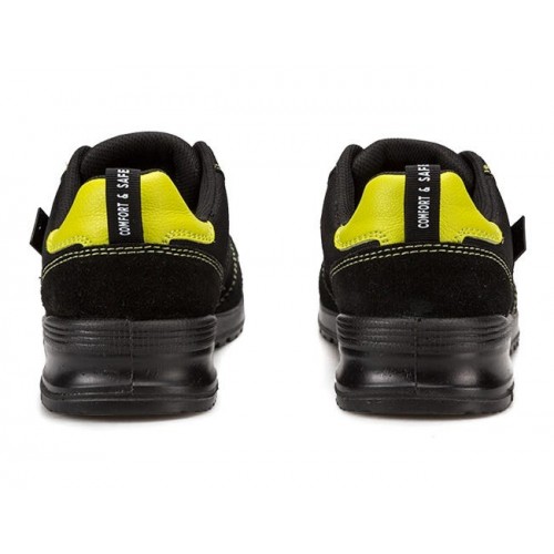 707004.ZAPATO S1P SRC LIBRE DE METAL NEGRO/ AMARILLO FLUOR 36