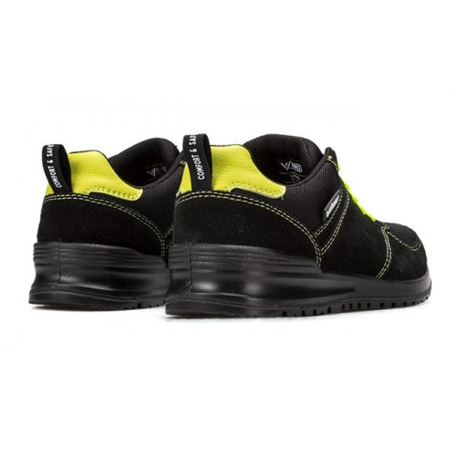 707004Y.ZAPATO S1P ESD SRC METAL FREE NEGRO/AMARILLO FLÚOR 35