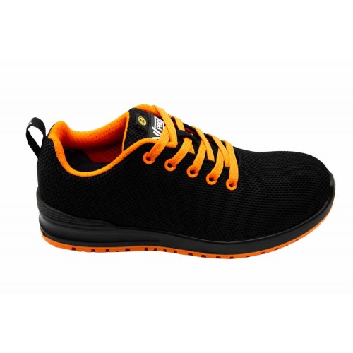 707007C.ZAPATO S1P ESD SRC METAL FREE NEGRO/NARANJA 35