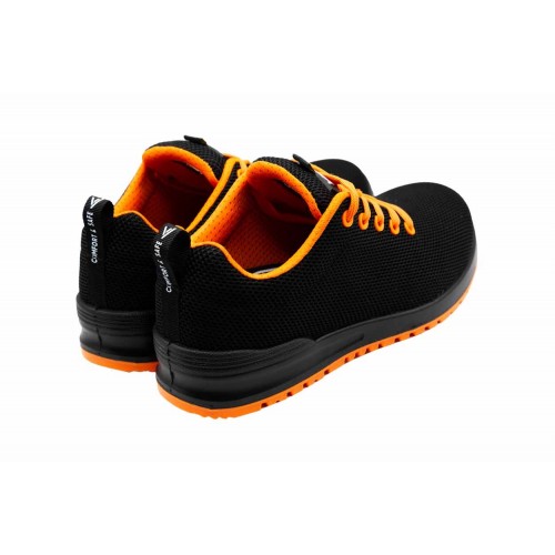 707007C.ZAPATO S1P ESD SRC METAL FREE NEGRO/NARANJA 35