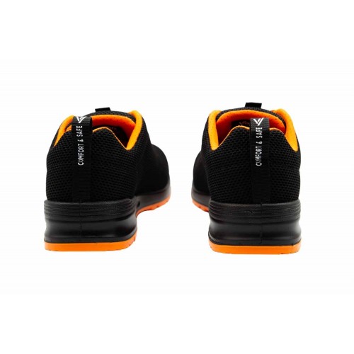 707007C.ZAPATO S1P ESD SRC METAL FREE NEGRO/NARANJA 35