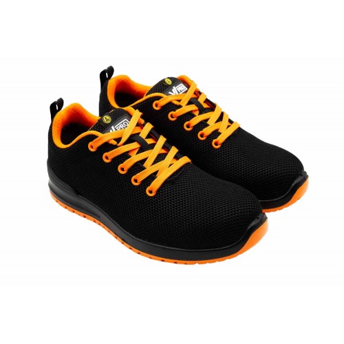 707007C.ZAPATO S1P ESD SRC METAL FREE NEGRO/NARANJA 35