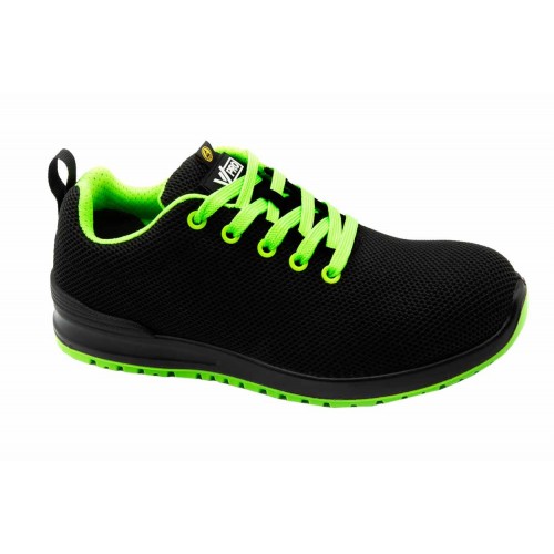 707007L.ZAPATO S1P ESD SRC METAL FREE NEGRO/VERDE LIMA 35