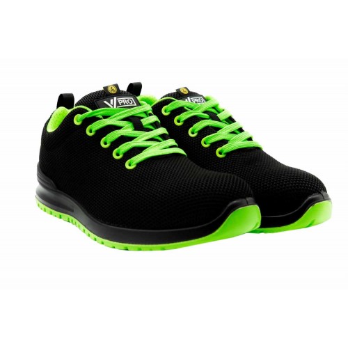 707007L.ZAPATO S1P ESD SRC METAL FREE NEGRO/VERDE LIMA 35