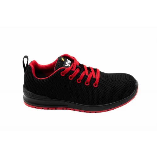 707007R.ZAPATO S1P ESD SRC METAL FREE NEGRO/ROJO 35