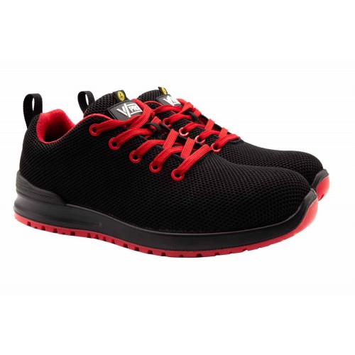 707007R.ZAPATO S1P ESD SRC METAL FREE NEGRO/ROJO 35