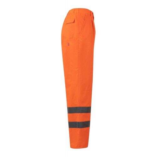 F160.PANTALÓN FORRADO AV NARANJA FLÚOR 2XL