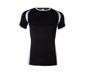 MK530V.CAMISETA TÉCNICA MC BICOLOR BLACK/WHITE 2XL