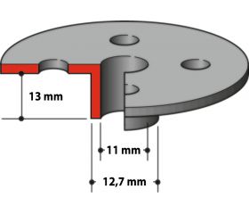 164776-4 Guía de plantilla 11 x 12,7 x 13 mm