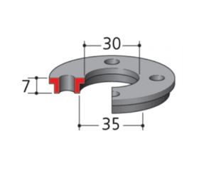 321492-3 Adaptador de guía de plantilla 30 / 35 x 7 mm