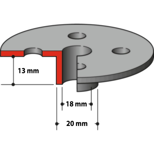 164393-0 Guía de plantilla 18 x 20 x 13 mm