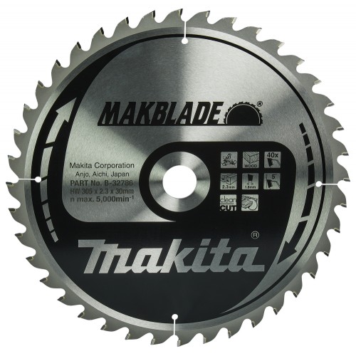 B-32786 Disco sierra circular , Makblade T.C.T, 305 x 30 mm, 40 D