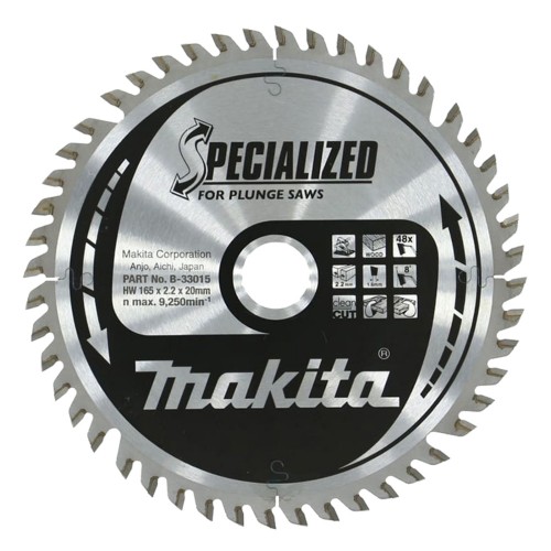 B-33015 Disco sierra circular , Specialized T.C.T, 20 x 165 mm, 48T