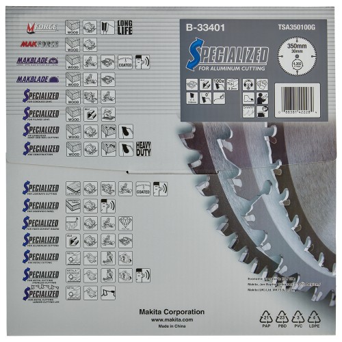 B-33401 Disco sierra circular , Specialized T.C.T, 350 x 30 mm, 100 D