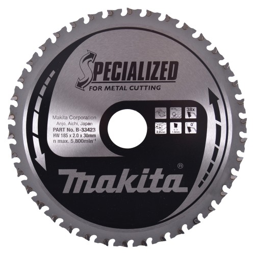 B-33423 Disco sierra circular , Specialized T.C.T, 185 x 30 mm, 38 D