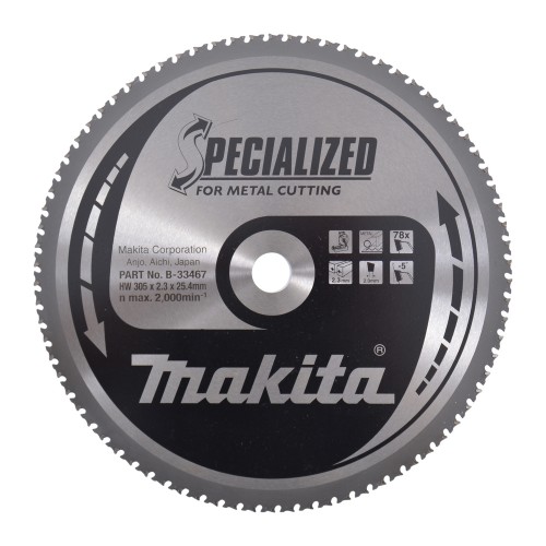 B-33467 Disco sierra circular , Specialized T.C.T, 305 x 25,4 mm, 78 D