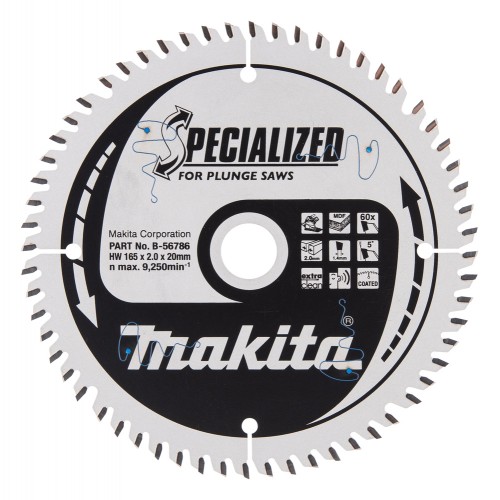 B-56786 Disco sierra circular , Specialized T.C.T, 165 x 20 mm, 60 D