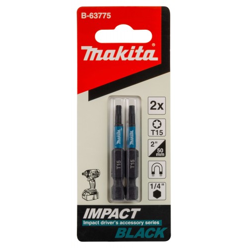 B-63775 Punta Impact Black, D 15, 50 mm, 2 pcs