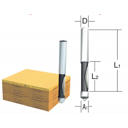 D-09472 Broca de corte al ras, 9,5 x 25,4 x 6 mm