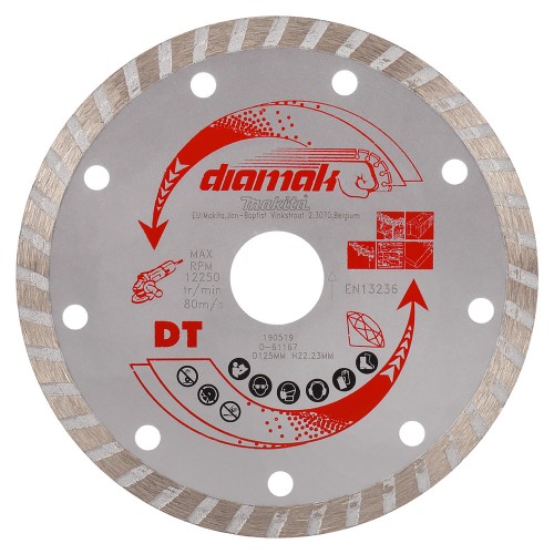 D-61167 Disco de diamante Diamak 125 x 22,23 mm