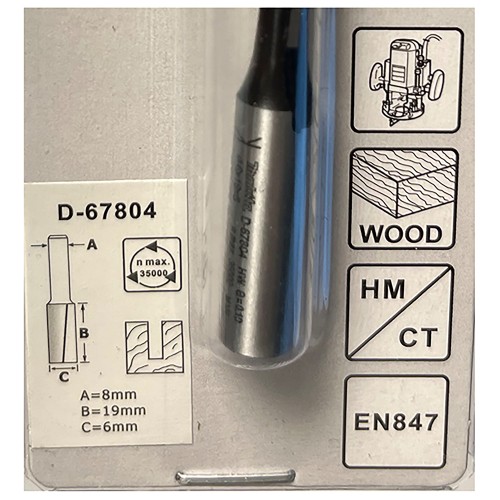 D-67804 Broca recta , T.C.T, 6 x 51 mm