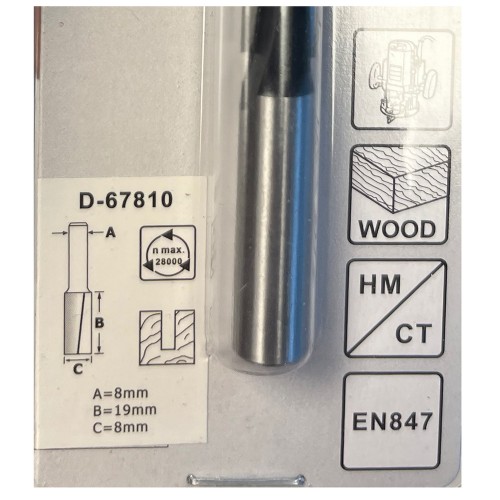 D-67810 Broca recta, T.C.T., 8 x 51 mm