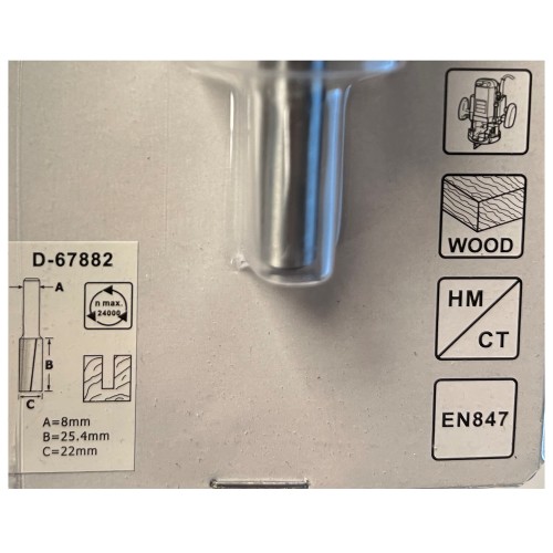 D-67882 Broca recta, T.C.T., 22 x 57,2 mm